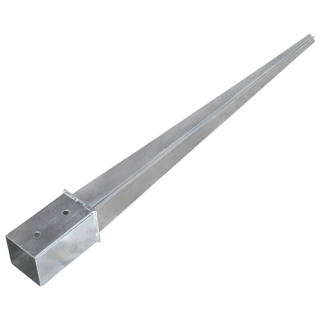 Ground Spikes 12 pcs Silver 8x8x91 cm Galvanised Steel