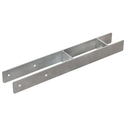 Fence Anchors 6 pcs Silver 8x6x60 cm Galvanised Steel