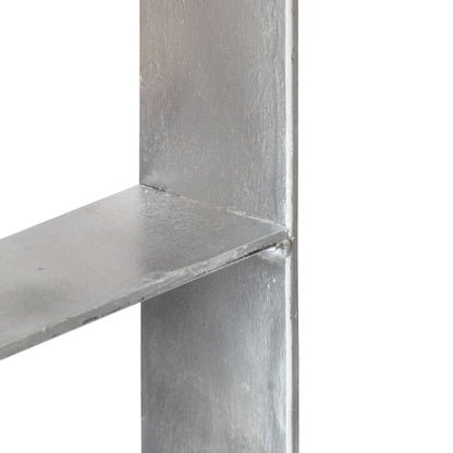 Fence Anchors 6 pcs Silver 8x6x60 cm Galvanised Steel