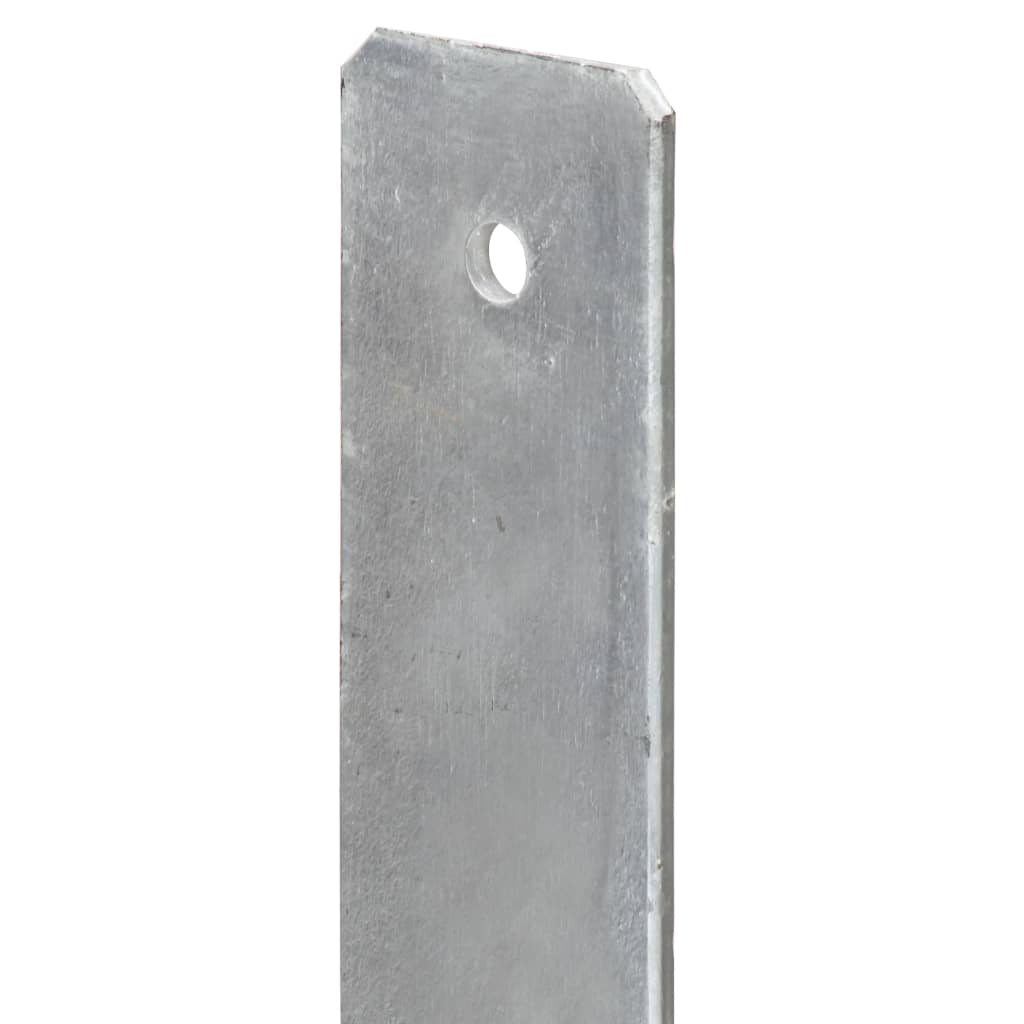 Fence Anchors 6 pcs Silver 14x6x60 cm Galvanised Steel