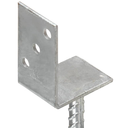 Fence Anchors 12 pcs Silver 8x6x30 cm Galvanised Steel