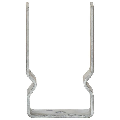 Fence Anchors 12 pcs Silver 8x6x15 cm Galvanised Steel