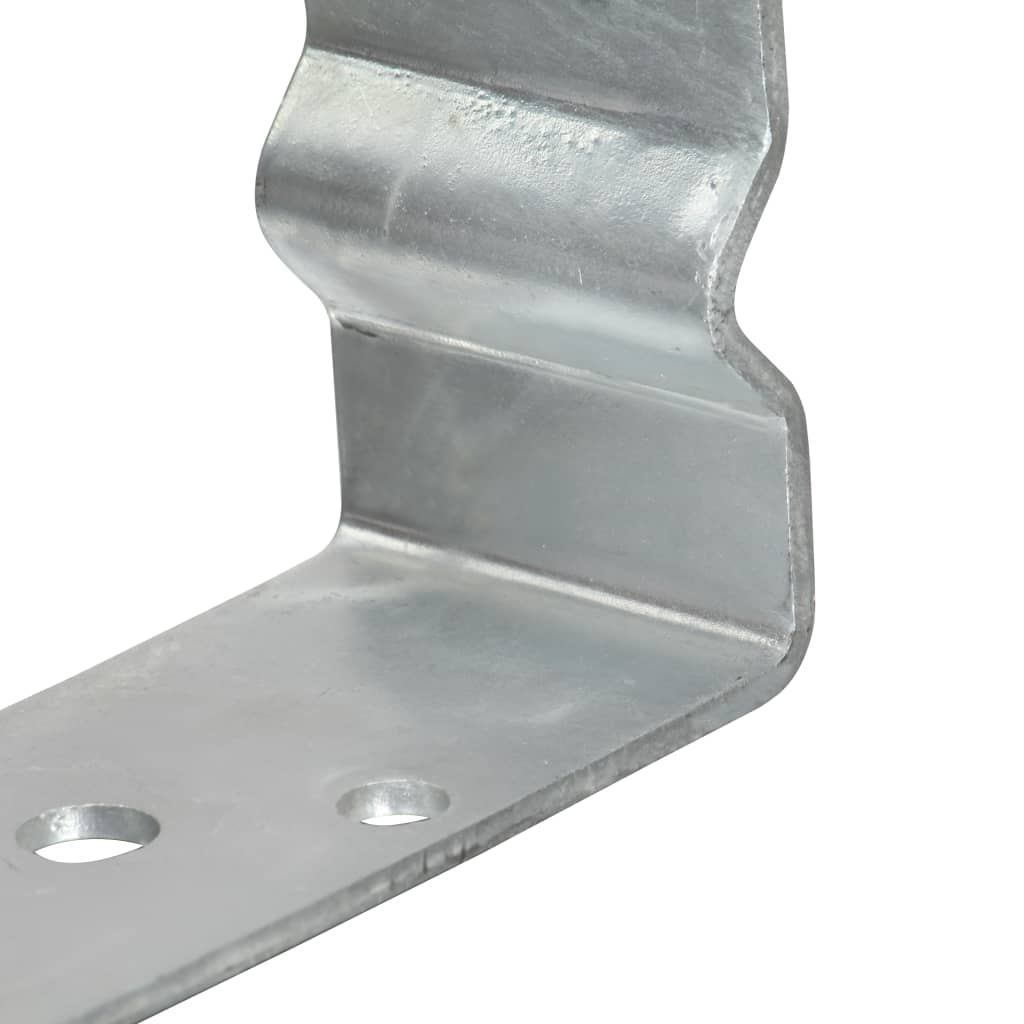 Fence Anchors 12 pcs Silver 8x6x15 cm Galvanised Steel