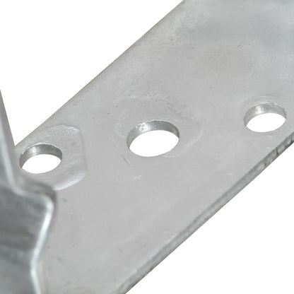 Fence Anchors 6 pcs Silver 10x6x15 cm Galvanised Steel