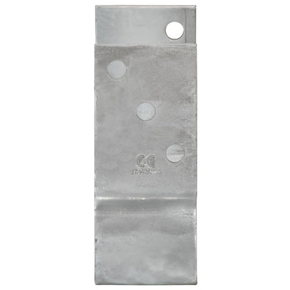 Fence Anchors 12 pcs Silver 10x6x15 cm Galvanised Steel