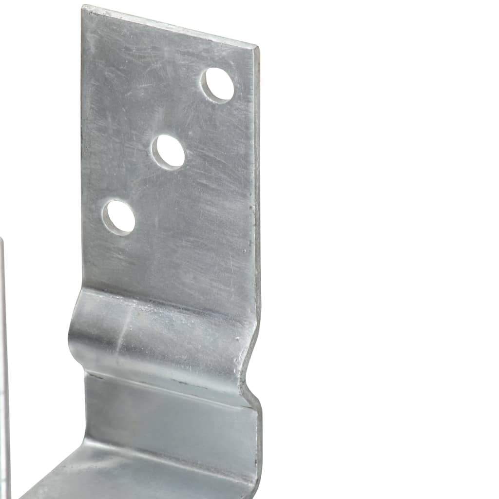 Fence Anchors 12 pcs Silver 10x6x15 cm Galvanised Steel