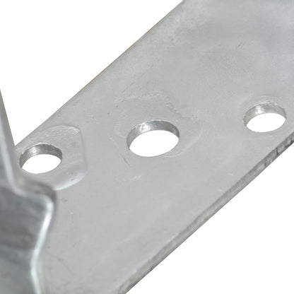 Fence Anchors 12 pcs Silver 10x6x15 cm Galvanised Steel