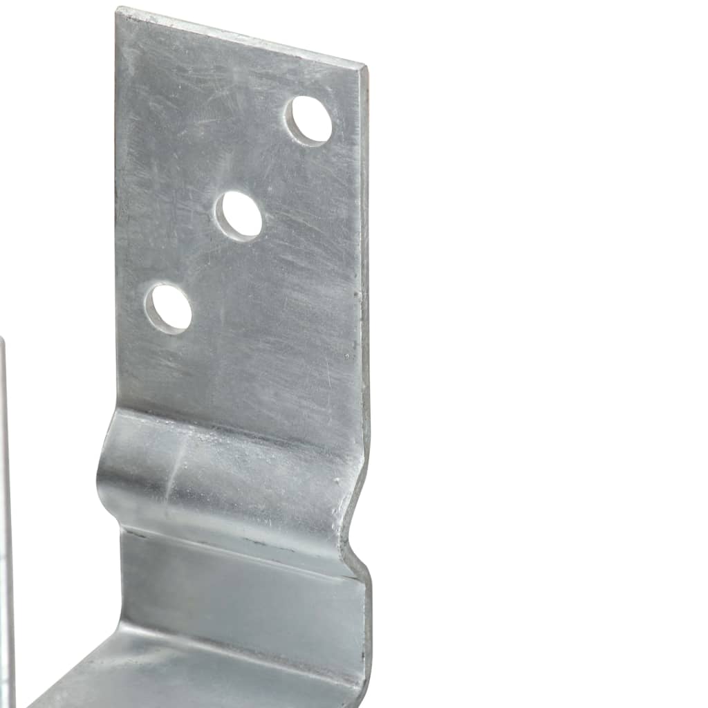 Fence Anchors 6 pcs Silver 14x6x15 cm Galvanised Steel
