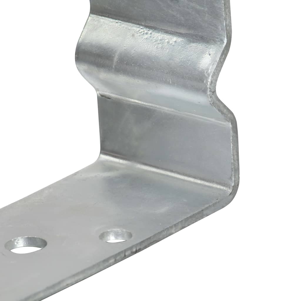 Fence Anchors 6 pcs Silver 14x6x15 cm Galvanised Steel