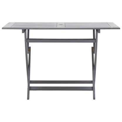 Garden Dining Set | Grey | Solid Acacia wood | Medium | Foldable