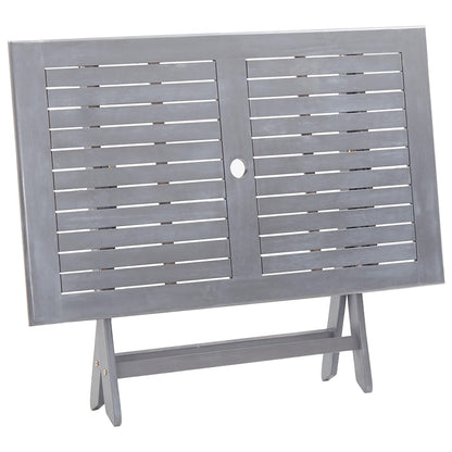 Garden Dining Set | Grey | Solid Acacia wood | Medium | Foldable