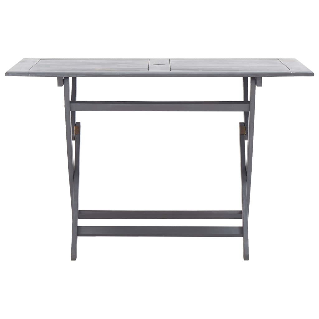 Garden Dining Set | Grey | Solid acacia wood | Medium | Foldable