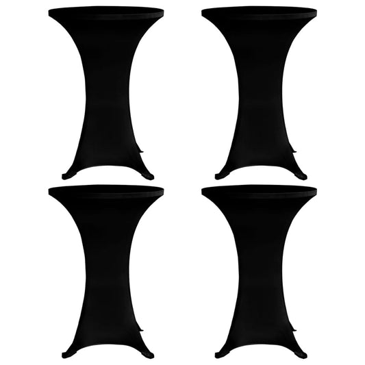 Table Cover | Set of 4 | Black | 90% Polyester, 10% Elastane | Ø80 cm