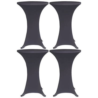 Stretch Table Cover 4 pcs 70 cm Anthracite