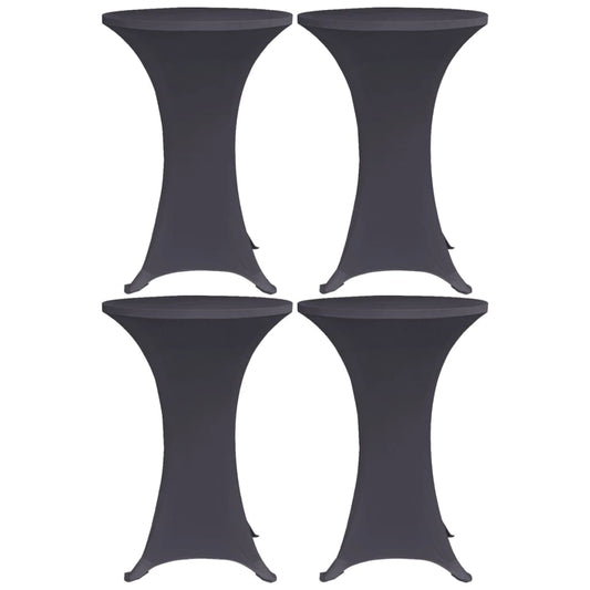 Stretch Table Cover 4 pcs 70 cm Anthracite