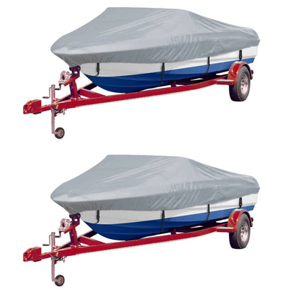 Boat Covers 2 pcs Grey Length 610-671 cm Width 254 cm