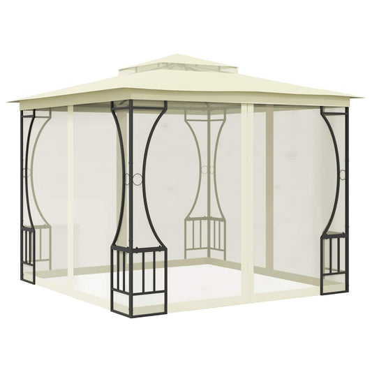 Gazebo with Nets 300x300x265 cm Cream