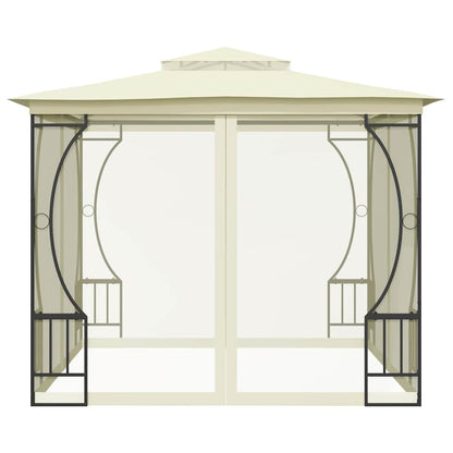 Gazebo with Nets 300x300x265 cm Cream
