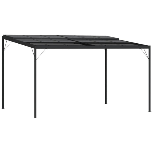 Gazebo with Roof Anthracite 4x3x2.5 m Aluminium and Steel