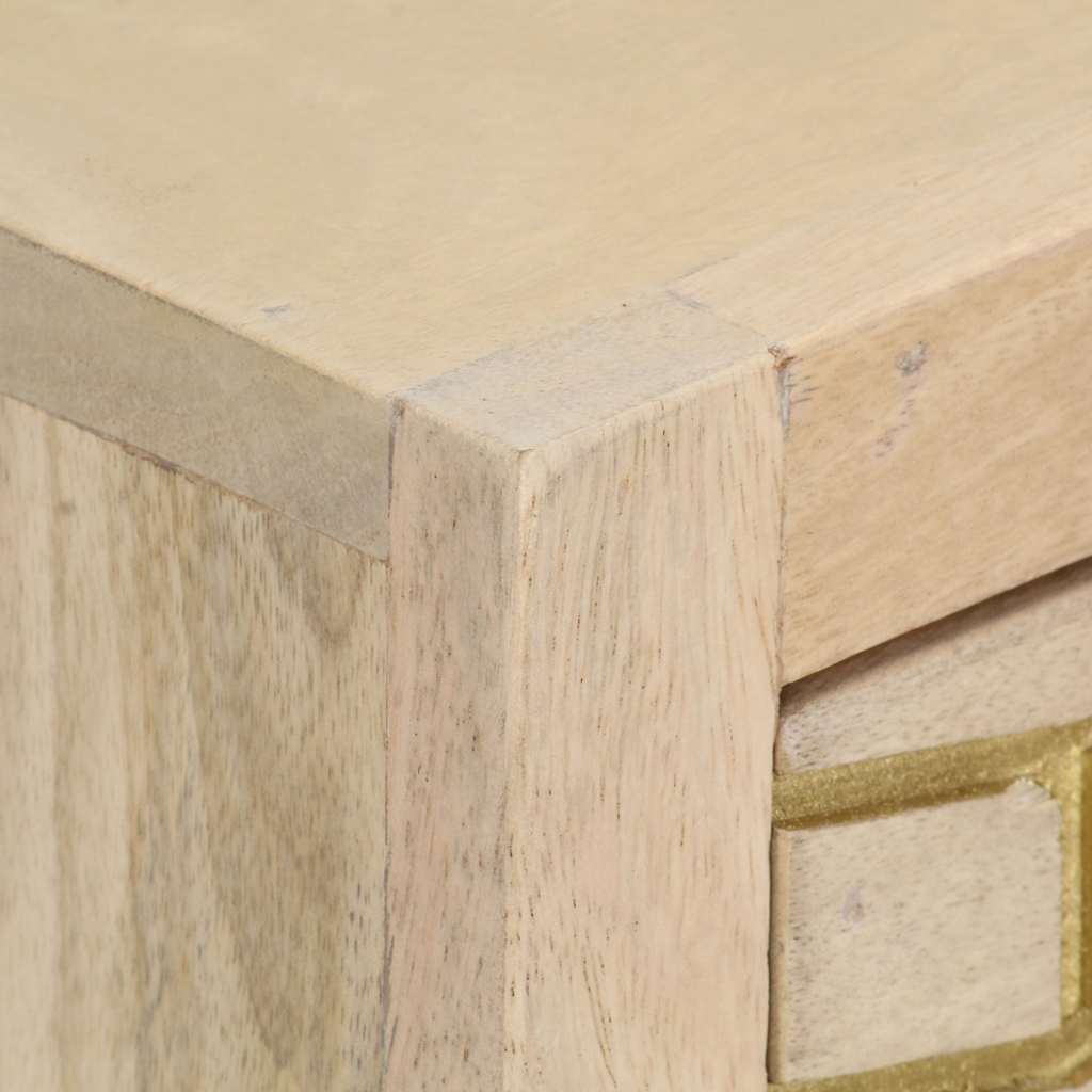 286505 vidaXL Console Table Gold 90x30x75 cm Solid Mango Wood