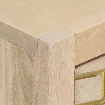 286505 vidaXL Console Table Gold 90x30x75 cm Solid Mango Wood