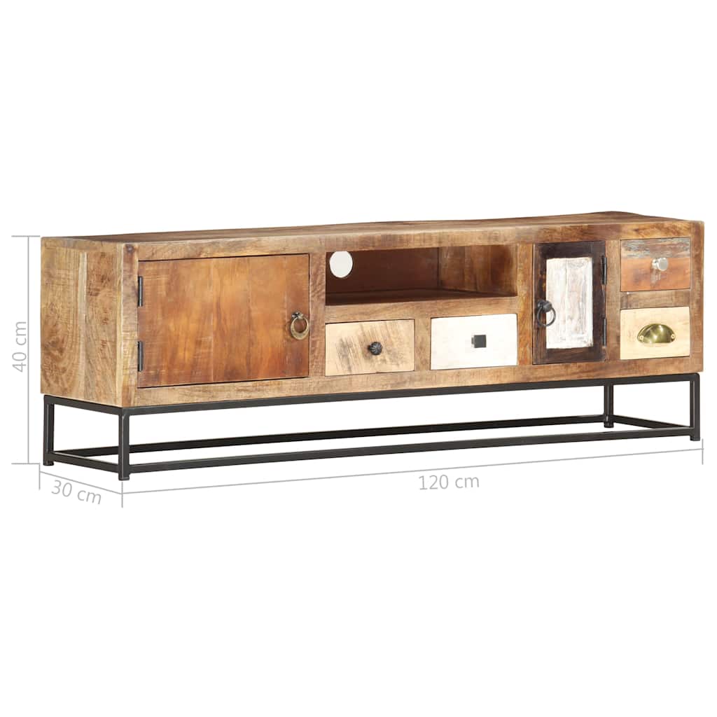 286506 vidaXL TV Cabinet 120x30x40 cm Solid Reclaimed Wood