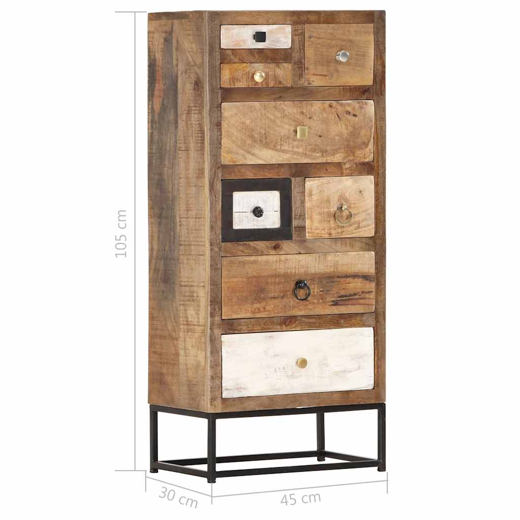 286508 vidaXL Drawer Cabinet 45x30x105 cm Solid Reclaimed Wood