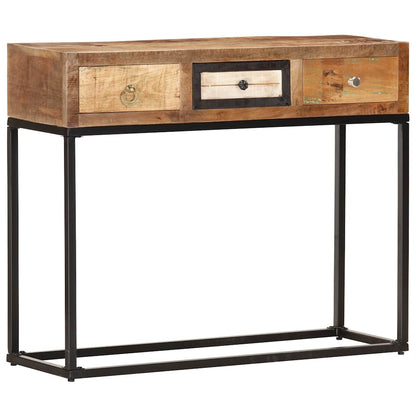 286511 vidaXL Console Table Gold 90x30x75 cm Solid Reclaimed Wood