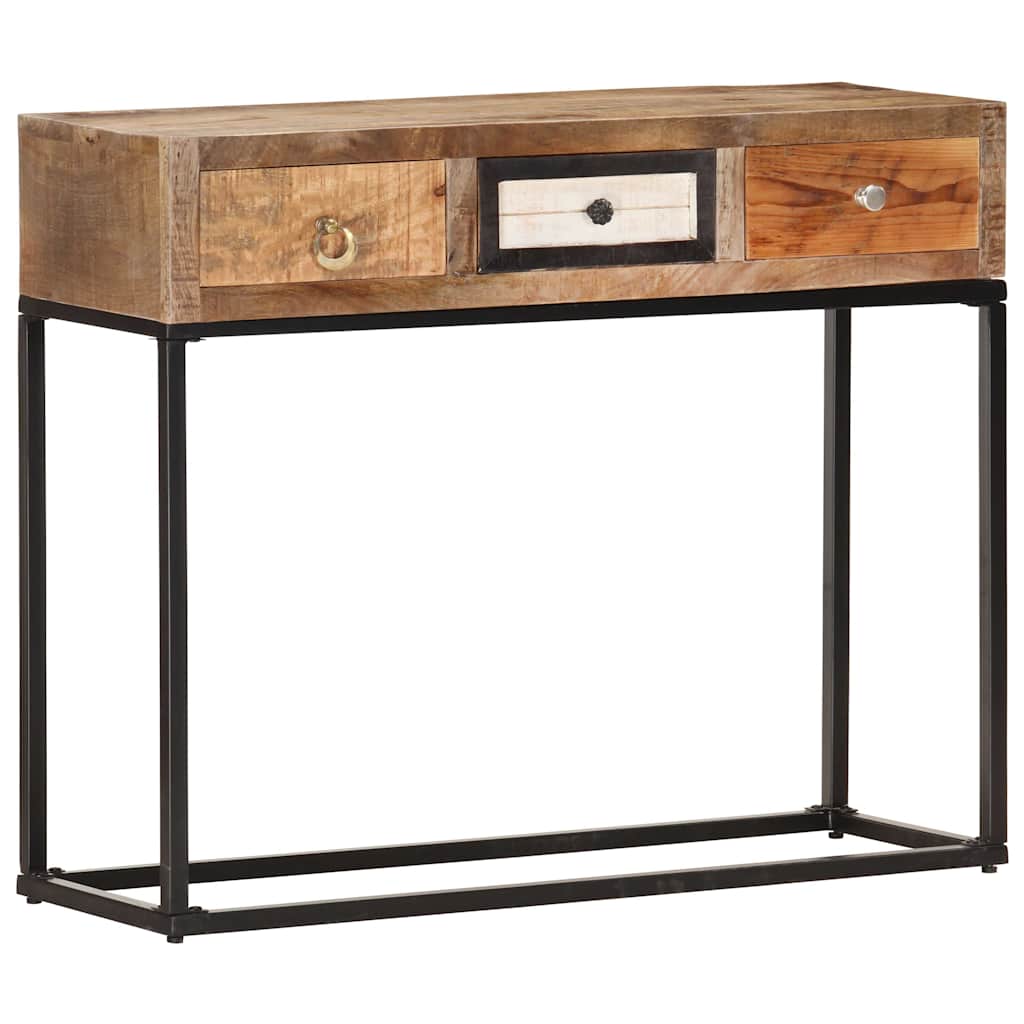 286511 vidaXL Console Table Gold 90x30x75 cm Solid Reclaimed Wood