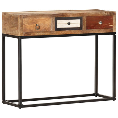 286511 vidaXL Console Table Gold 90x30x75 cm Solid Reclaimed Wood