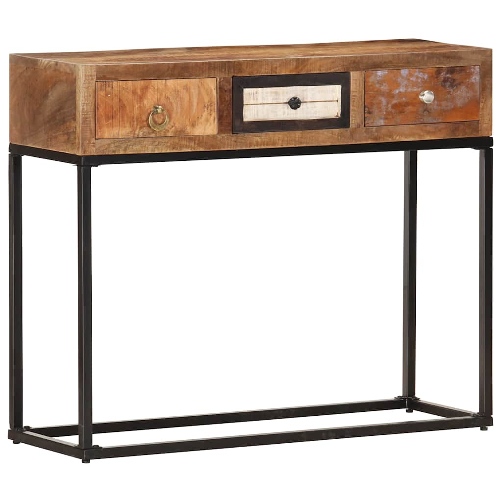 286511 vidaXL Console Table Gold 90x30x75 cm Solid Reclaimed Wood