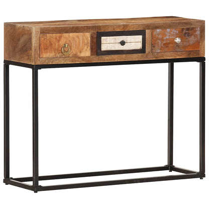 286511 vidaXL Console Table Gold 90x30x75 cm Solid Reclaimed Wood