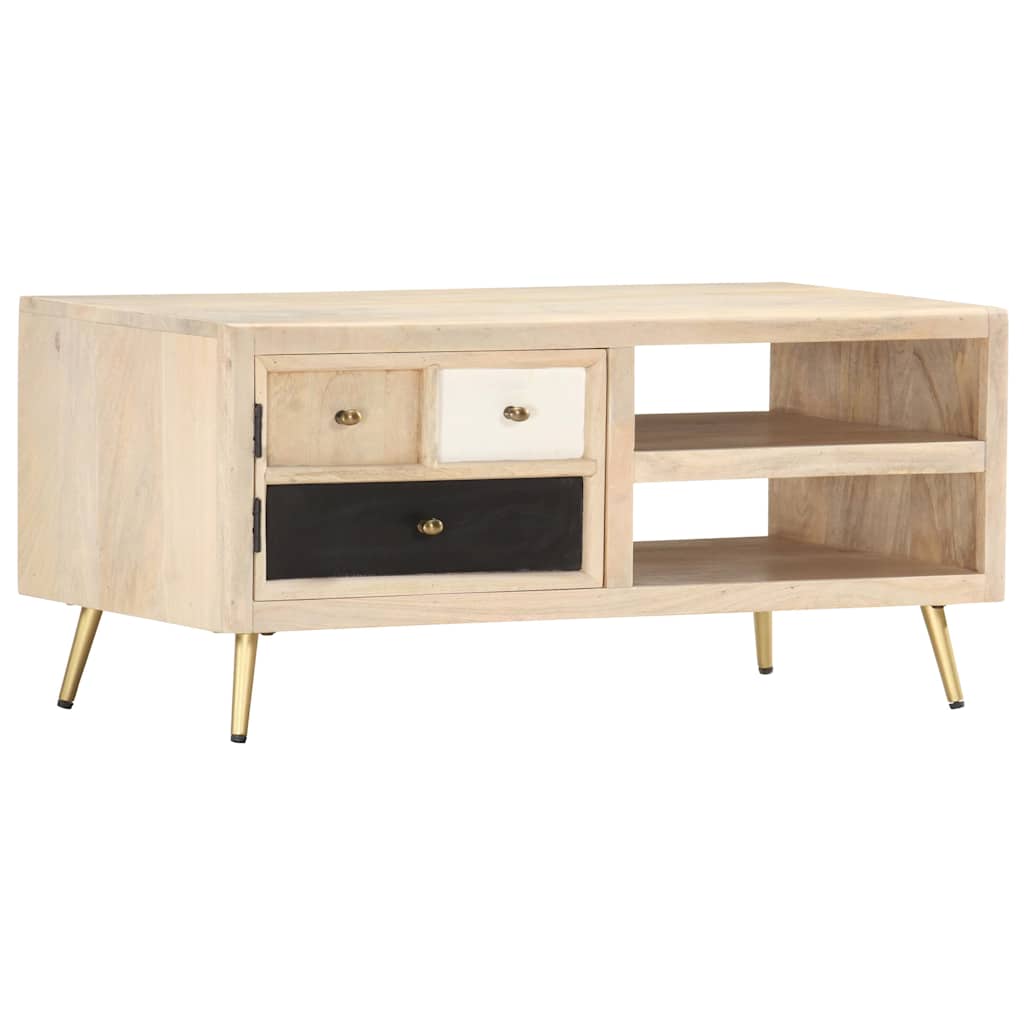 286523 vidaXL Coffee Table 90x45x40 cm Solid Mango Wood