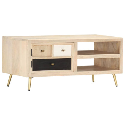 286523 vidaXL Coffee Table 90x45x40 cm Solid Mango Wood
