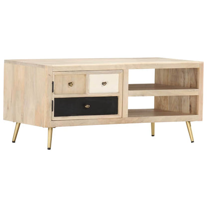 286523 vidaXL Coffee Table 90x45x40 cm Solid Mango Wood