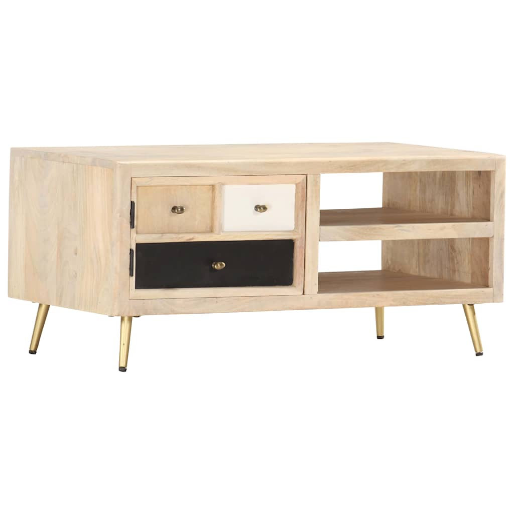 286523 vidaXL Coffee Table 90x45x40 cm Solid Mango Wood