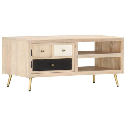 286523 vidaXL Coffee Table 90x45x40 cm Solid Mango Wood