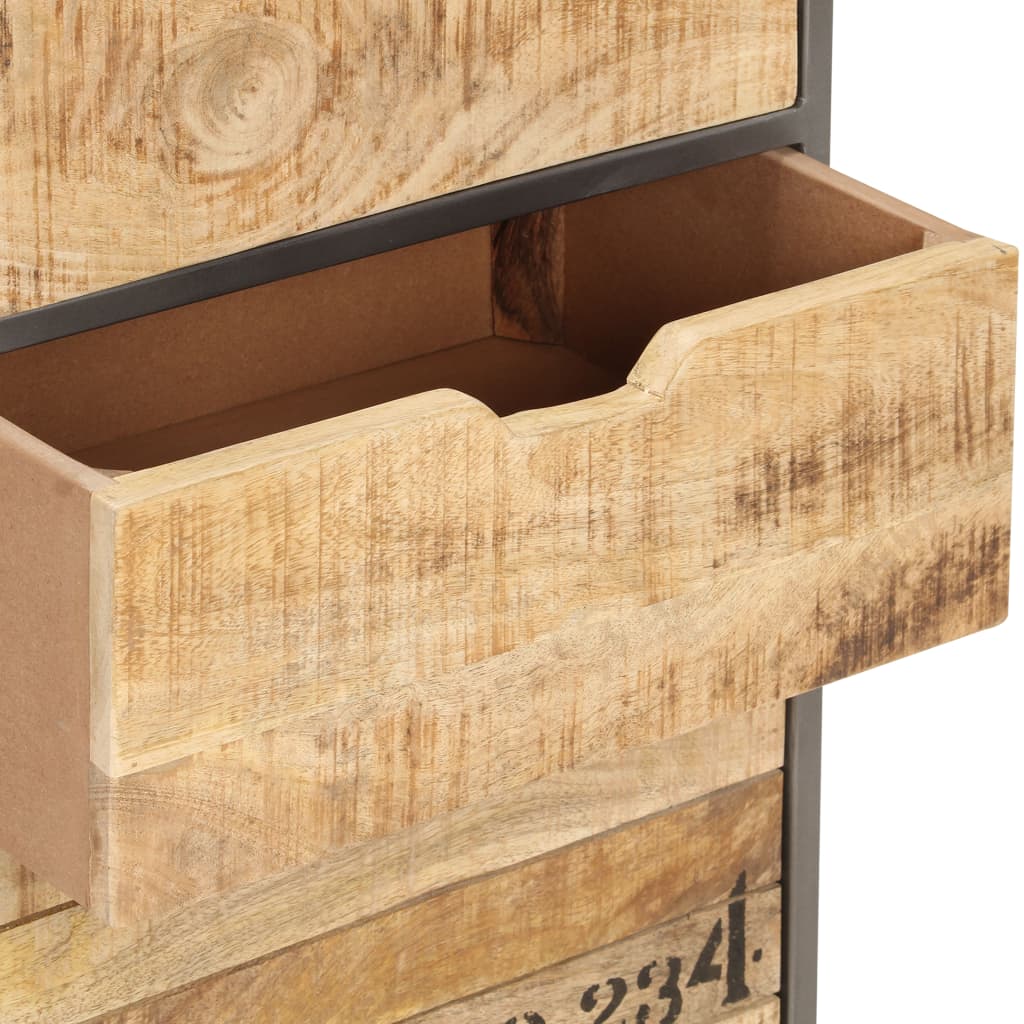 286535 vidaXL Drawer Cabinet 45x30x105 cm Solid Mango Wood
