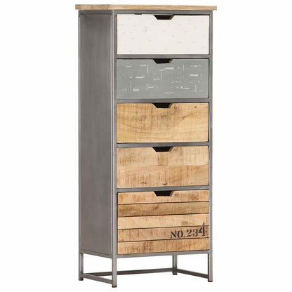 286535 vidaXL Drawer Cabinet 45x30x105 cm Solid Mango Wood