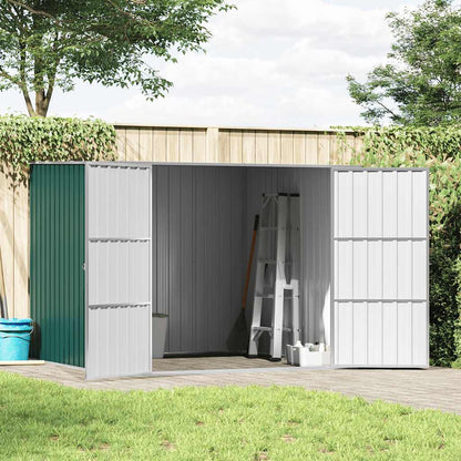 Garden Shed Green 195x198x159 cm Galvanised Steel