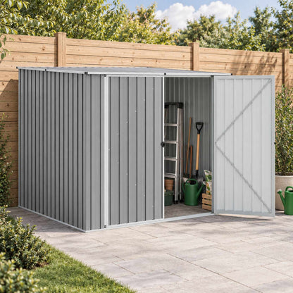 Garden Shed Grey 195x198x159 cm Galvanised Steel