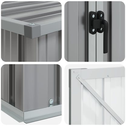 Garden Shed Grey 195x198x159 cm Galvanised Steel