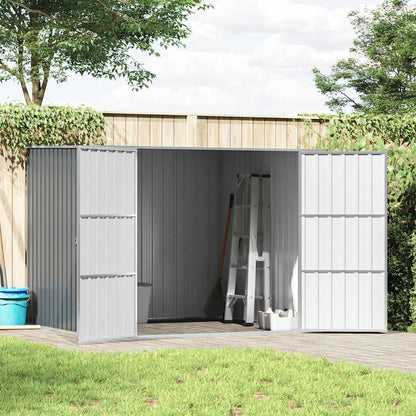 Garden Shed Grey 195x198x159 cm Galvanised Steel
