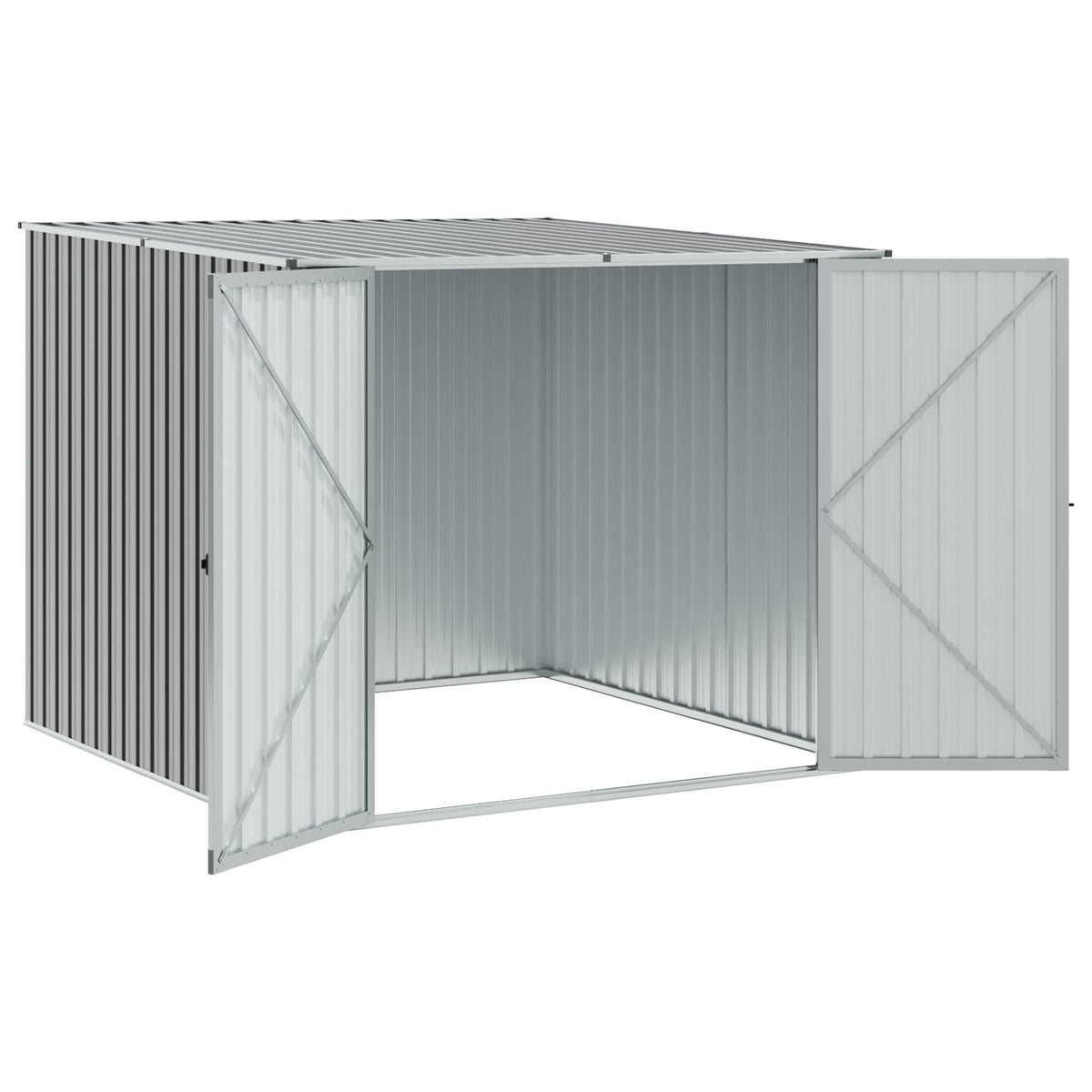 Garden Shed Grey 195x198x159 cm Galvanised Steel