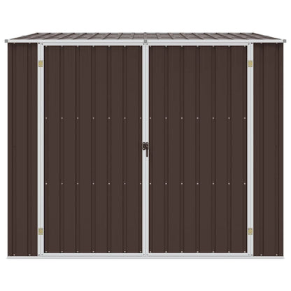 Garden Shed Brown 195x198x159 cm Galvanised Steel