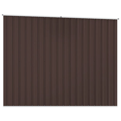 Garden Shed Brown 195x198x159 cm Galvanised Steel