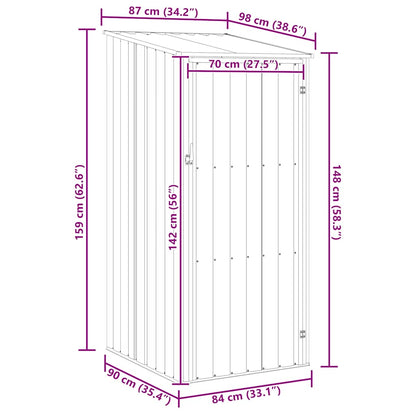 Garden Shed | Green | Galvanised steel | Medium | Durable | Garden Shed