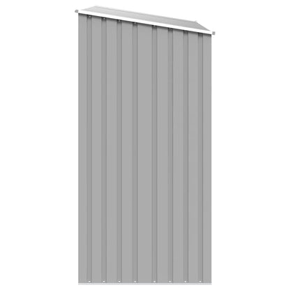 Garden Firewood Shed Grey 245x98x159 cm Galvanised Steel