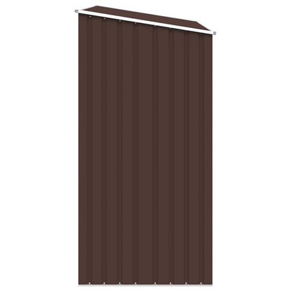 Garden Firewood Shed Brown 245x98x159 cm Galvanised Steel
