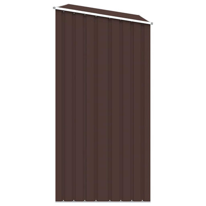 Garden Firewood Shed Brown 245x98x159 cm Galvanised Steel